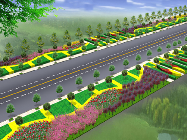 城市道路绿化景观规划案例分析